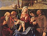 Child Canvas Paintings - Madonna and Child with Saints